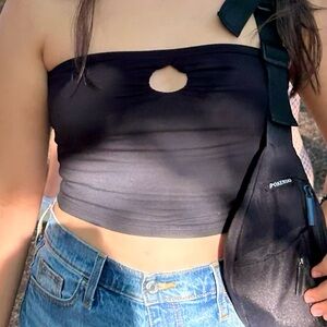Pacsun Black Tube Top with hole